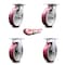 Service Caster 8 Inch Poly on Aluminum Caster Set with Roller Bearings 2 Swivel 2 Rigid SCC SCC-35S820-PAR-2-R-2 - alternate 5